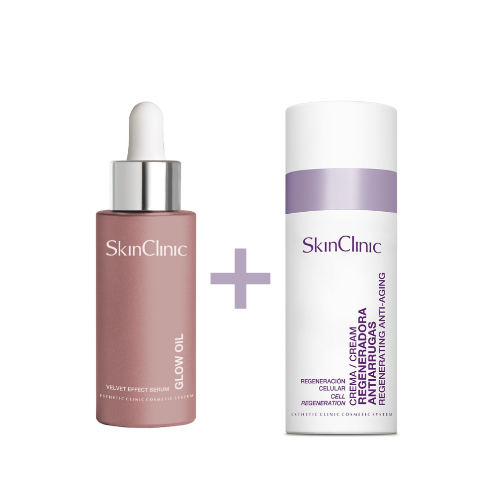 Pack Velvet Effect Skin:Glow Oil, 30 ml + Crema Regeneradora
