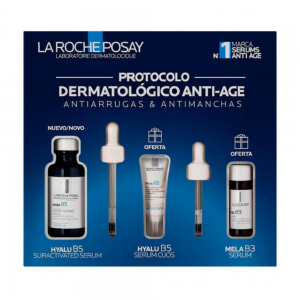 Pack Antiarrugas: Hyalu B5 Sérum, 30 ml. + Hyalu B5 ojos, 5 ml. + Mela B3 Sérum, 10 ml. - La Roche Posay