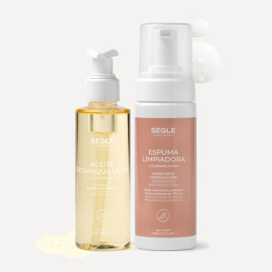 Set Doble Limpieza:Aceite Desmaquillante, 150 ml.  + Espuma Limpiadora, 150 ml. - Segle Clinical