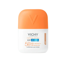 Capital Soleil UV AQUA Fluido Hidratante con Color Tono Claro, 50 ml. - Vichy