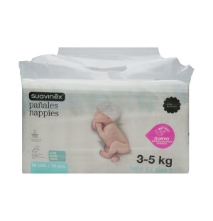 Suavinex Pañal Infantil Recien Nacido (De  3 A 5 Kg 34 U)