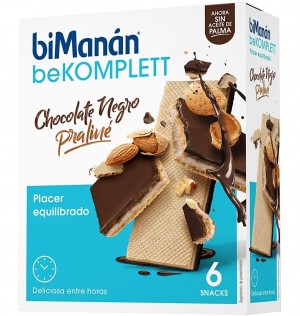 Bimanan Bekomplett Snack Barquillo (6 Unidades 20 G Sabor Chocolate Negro-Praline)