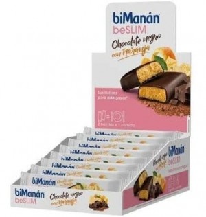 Bimanan (24 Barritas 40 G Sabor Chocolate Negro Y Naranja)