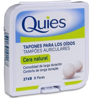 Tapones Oidos Cera - Quies (Natural 16 Unidades)