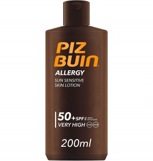 Piz Buin Allergy Locion Piel Sensible Al Sol Spf 50+ - Proteccion Muy Alta (1 Envase 200 Ml)