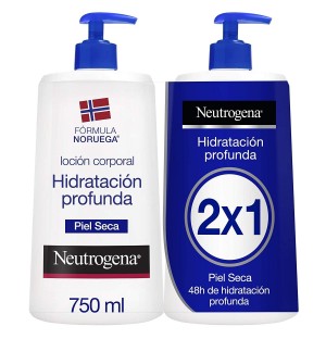 Neutrogena Formula Noruega Hidratacion Profunda - Locion Corporal Rapida Absorcion Piel Seca (1 Envase 750 Ml)