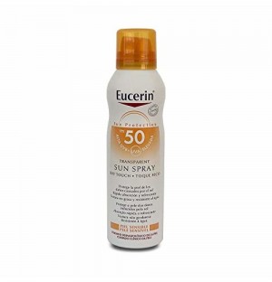 Eucerin Sun Protection 50 Spray Transparente - Dry Touch Sensitive Protect (1 Envase 200 Ml)