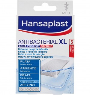 Hansaplast Med Aqua Protect Con Gasa - Aposito Esteril (5 Unidades 7 Cm X 6 Cm)