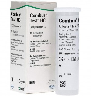 Tira Reactiva - Combur- 5 Test Hc  (Leuco, Nitritos, Pr- , Glucosa, Sangre) (10 Tiras)