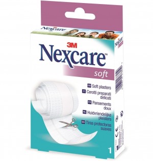 Nexcare Soft Tiras Protectoras Suaves, Aposito Adhesivo 1M x 8 cm. - 3M
