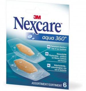 Nexcare Aqua 360º, Aposito Adhesivo, Surtido 6 Apositos. - 3M