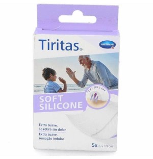 Tiritas Soft Silicone - Aposito Adhesivo (5 U 6 X 10 Cm)