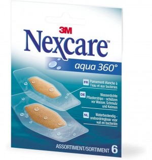 3M Nexcare Aqua 360º - Aposito Adhesivo (Surtido 6 Apositos)
