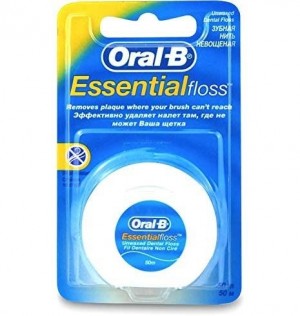 Oral-B Essential Floss Fluor - Seda Dental Con Cera (Menta 50 M)