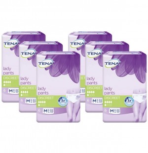 Absorbente Incontinencia Orina Ligera - Tena Lady Pants Discreet (6 Envases 6 Unidades Promobox Talla M)