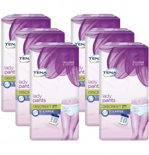 Absorbente Incontinencia Orina Ligera - Tena Lady Pants Discreet (6 Envases 5 Unidades Promobox Talla L)