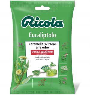 Ricola Caramelos Sin Azucar (1 Bolsa 70 G Sabor Eucaliptus)