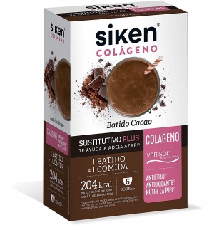 Siken Sustitutivo Colageno Batido (6 Sobres 50 G Sabor Cacao)