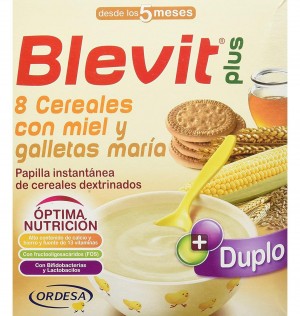 Blevit Plus Duplo 8 Cereales Con Miel Y Galletas (1 Envase 600 G)