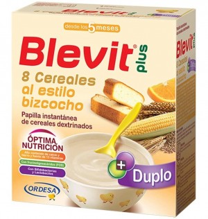 Blevit Plus Duplo 8 Cereales Bizcocho Y Naranja (1 Envase 600 G)