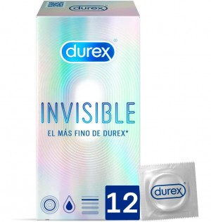 Durex Invisible Extra Fino Extra Sensitivo - Preservativos (12 Unidades)