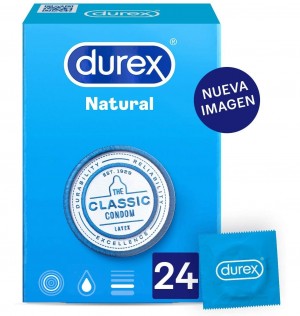 Durex Natural Plus - Preservativos (24 Unidades)