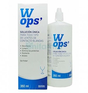Wops Solucion Unica Lentes De Contacto Blandas (2 Unidades 360 Ml)