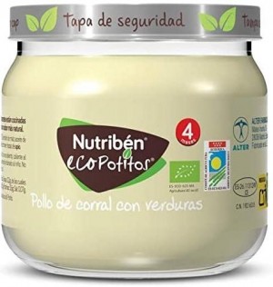 Nutriben Ecopotitos Inicio A La Carne - Pollo De Corral Con Verduras, 120 G. - Alter