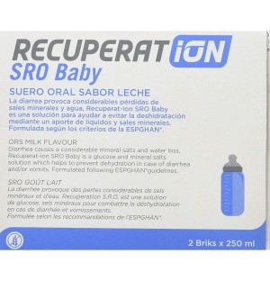Recuperat-Ion Suero Oral S.R.O. Baby (2 Bricks 250 Ml Sabor Leche)