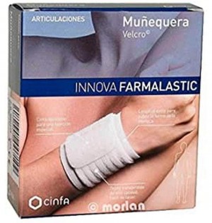 Muñequera - Farmalastic Innova Velcro (1 Unidad Talla Pequeña/Mediana Color Blanco)