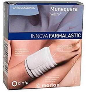 Muñequera - Farmalastic Innova Velcro (1 Unidad Talla  Grande /Extragrande Color Blanco)