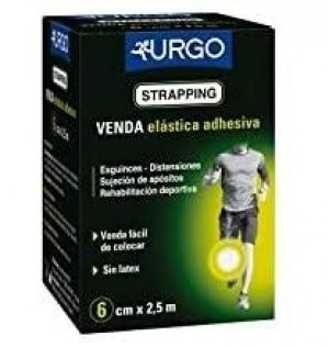 Venda Elastica Adhesiva - Urgo Strapping (1 Unidad 2,5 M X 6 Cm)