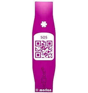 Pulsera Identificacion Silincode Qr (Rosa T-S)