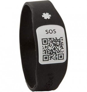 Pulsera Identificacion Silincode Qr (Negra T- M)