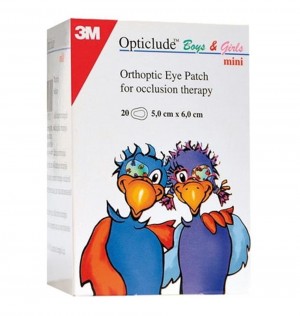 Opticlude Parches Oculares Mini, 6 cm x 5 cm 30 Unidades. - 3M
