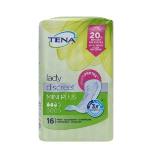 Absorbente Incontinencia Orina Ligera - Tena Discreet Mini Plus (16 Unidades)