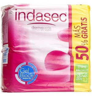 Indasec Mini Compresa Perdidas Leves (Bolsa 20 + 10 Compresas)