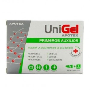 Unigel Primeros Auxilios, 3 Apositos. - Apotex