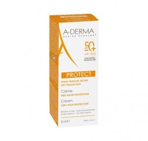 Aderma Protect Crema Solar Sin Perfume SPF50, 40 ml. - A-Derma