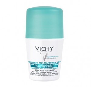 Desodorante Antitranspirante 48h, Antimarcas Amarillas y Blancas, Anti Efecto Carton, 50 ml.- Vichy