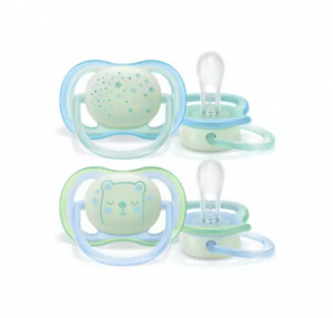 Chupete Ultra Air Night, 6-18 Meses x 2 ud. - Philips Avent