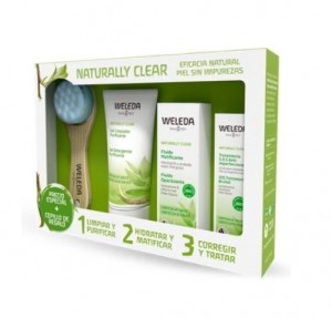Cofre Cuidado Facial Naturally Clear Piel Mixta y o con Imperfecciones.- Weleda