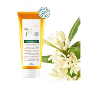 Cuidado Solar Capilar Bálsamo Reparador Enriquecido al Monoï y Tamanu Bio, 200 ml. - Polysianes