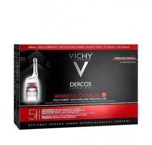 Dercos Aminexil Clinical 5 Hombre , 21 Monodosis x 6 ml. - Vichy