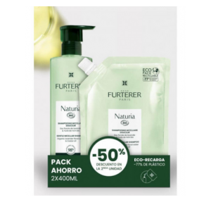 Duplo Eco Recarga Naturia Champú Extra Suave 2x400 ml. - René Furterer