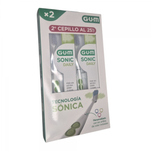 GUM Duplo Sonic Daily Cepillo De Dientes Sónico Blanco  - Sunstar