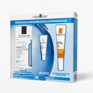 Protocolo Antiarrugas y Antimanchas: Hyalu B5 Suractivated Serum, 30 ml. + Anthelios UVMUNE 400 Fluido SPF50+,15 ml. + Mela B3 Serum, 3 ml. - La Roche Posay