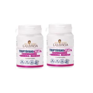 Duplo Triptófano Plus con Ashwagandha + Rhodiola y Magnesio,60 + 60 comprimidos. - Ana María Lajusticia 
