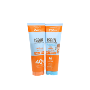 Pack ISDIN Fotoprotector  Gel Cream Wet Skin 250 ML + Gel Cream Wet Skin PEDIATRICS 250 ML – ISDIN