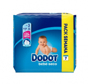 Pañal Infantil Pack Semanal T3 6-10 Kg, 32 ud. - Samforlab